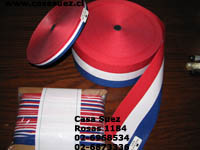 CINTA TRICOLOR
ROLLOS: 60 mts.
Anchos:0.7-1-1.2 -1.6 - 2.5- 3- 4- 5-6 -8- 9- Cms.